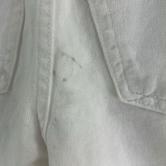 Free People Maggie Mid Rise Denim Shorts -Optic White- Size 25- NWT - Picture 9 of 11